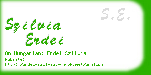 szilvia erdei business card